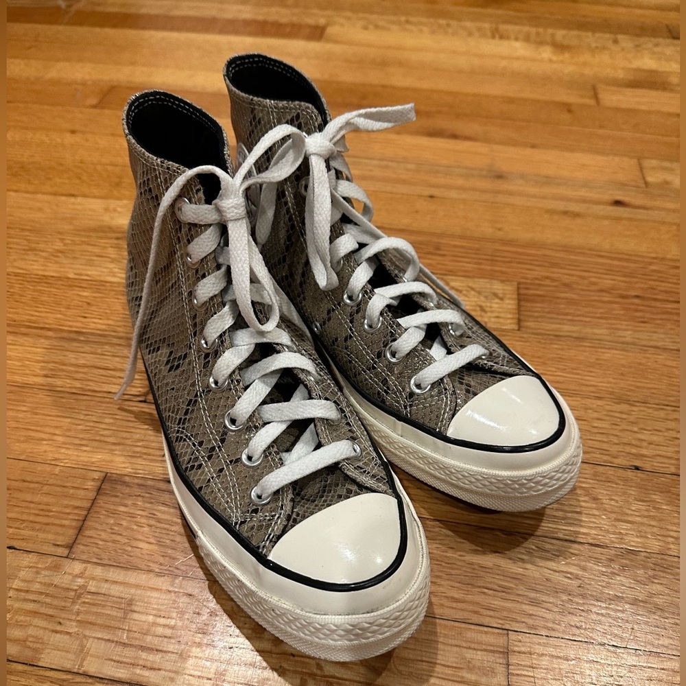 Snakeskin Converse High-Tops